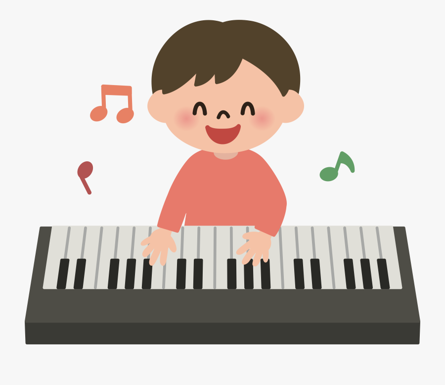 Thumb Image - Cartoon Image Of Playing Keyboard, Transparent Clipart