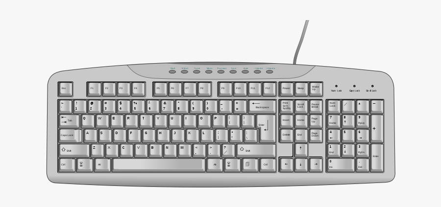 Keyboard Png Image - Keyboard Of Computer, Transparent Clipart
