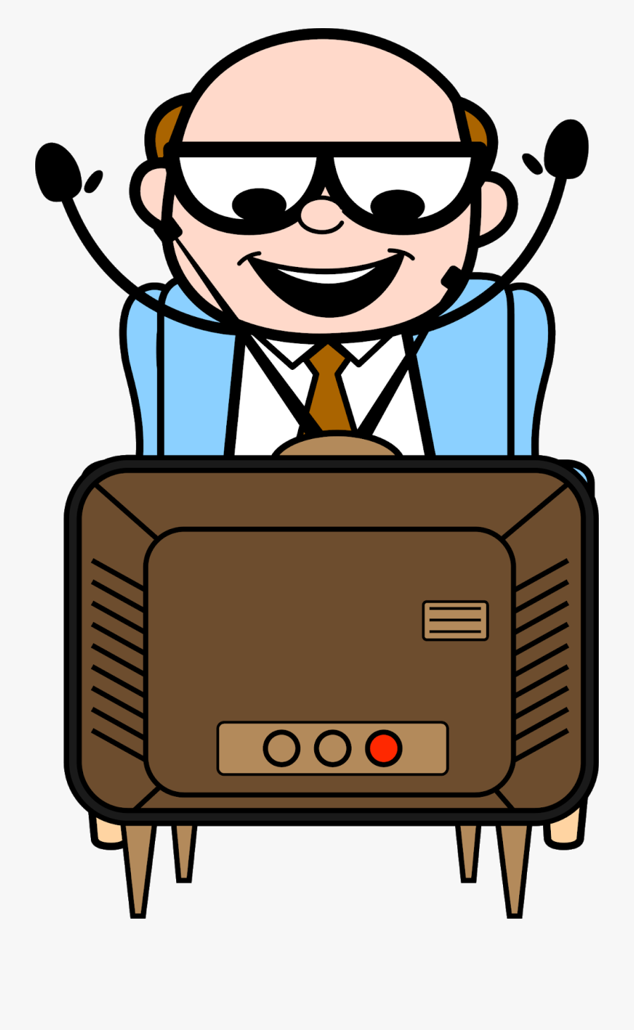 Father Working In Office Cartoon, Transparent Clipart