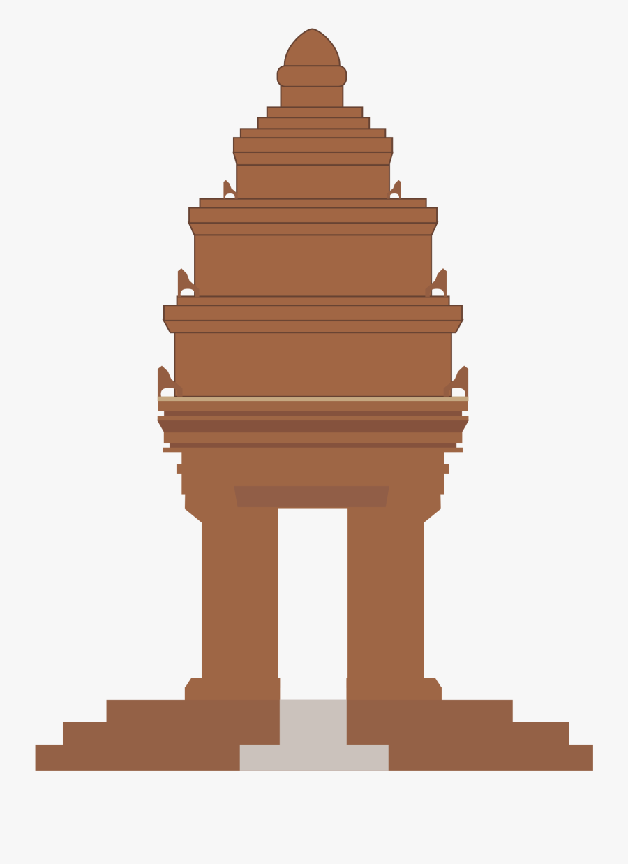 Clipart - Phnom Penh Independence Monument Cartoon, Transparent Clipart