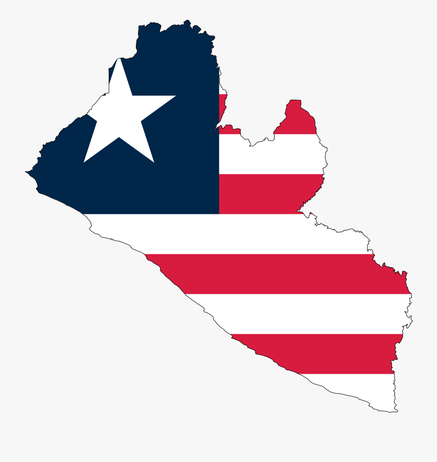 170th Liberian Independence Day Celebration - Liberia Map With Flag, Transparent Clipart