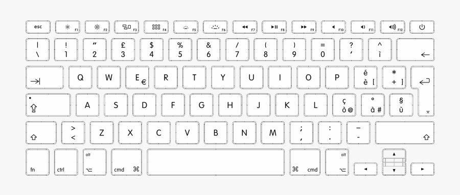 Mac Keyboard Layout , Free Transparent Clipart - ClipartKey
