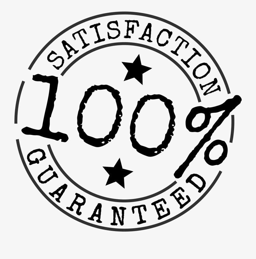 Satisfaction 100 Guaranteed Logo, Transparent Clipart