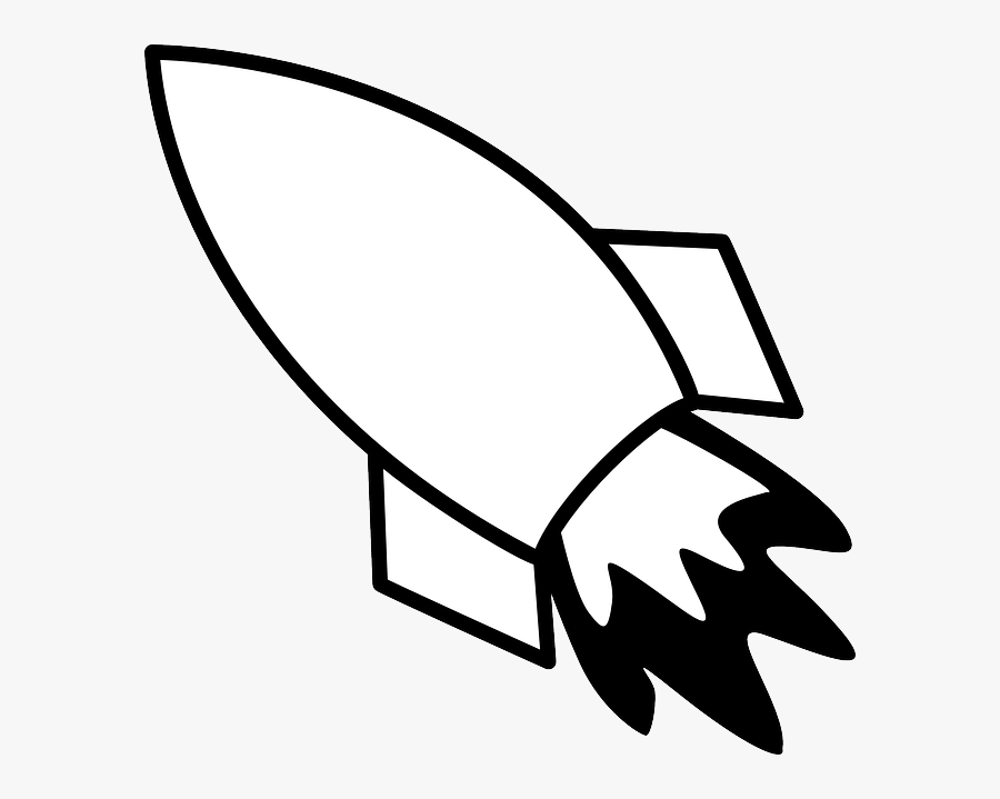 Black And White Rocket Clipart, Transparent Clipart
