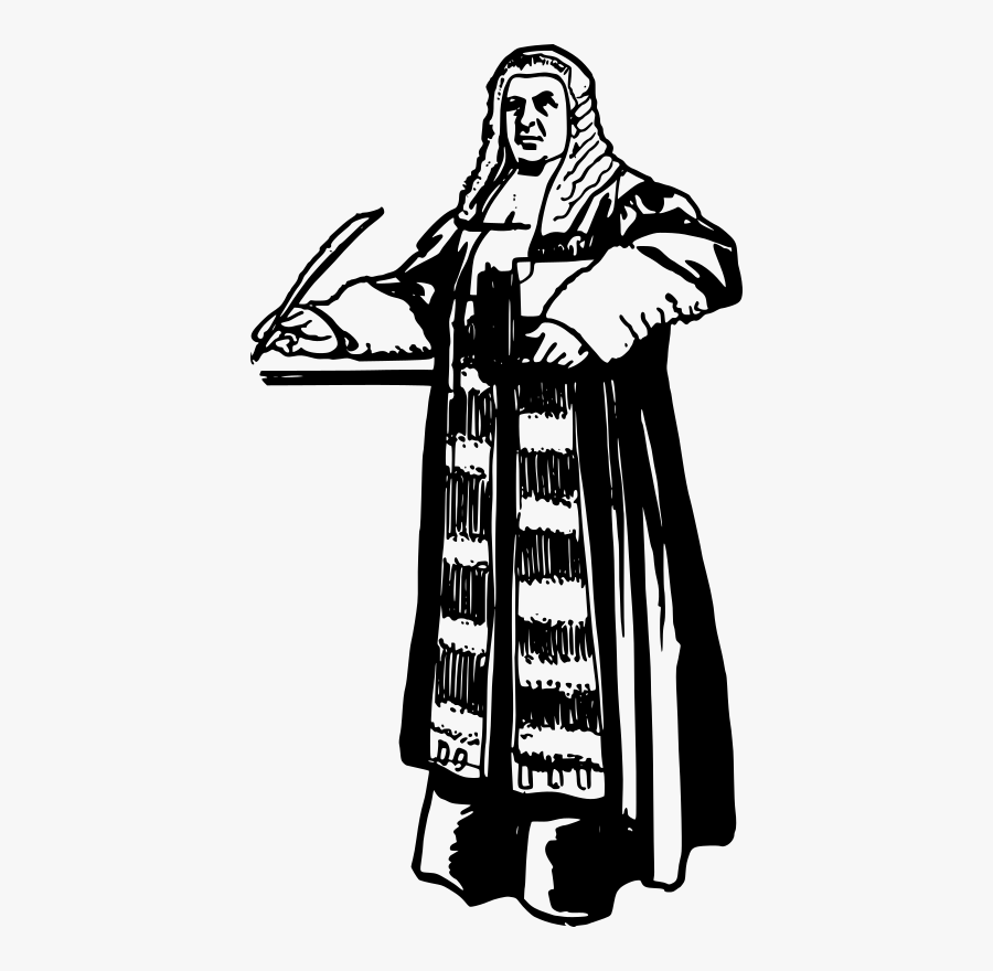 Judge Gavel Lawyer Court Drawing - Old Fashioned Judge, Transparent Clipart