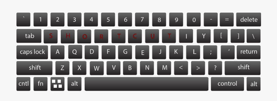 Shortcuts You May Not - Macbook Air Клавиатура, Transparent Clipart