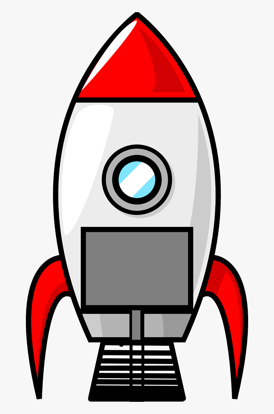 Line,artwork,rocket - Rocket Cartoon Png, Transparent Clipart