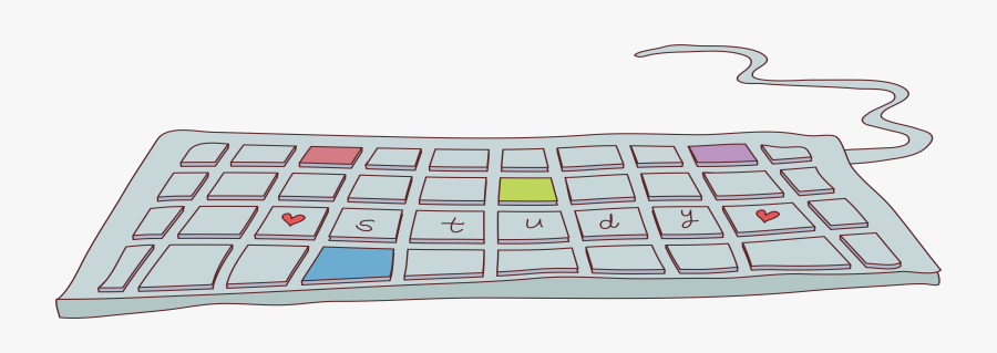 Laptop Numeric Keypad Cartoon - Keyboard Cartoon Computer, Transparent Clipart