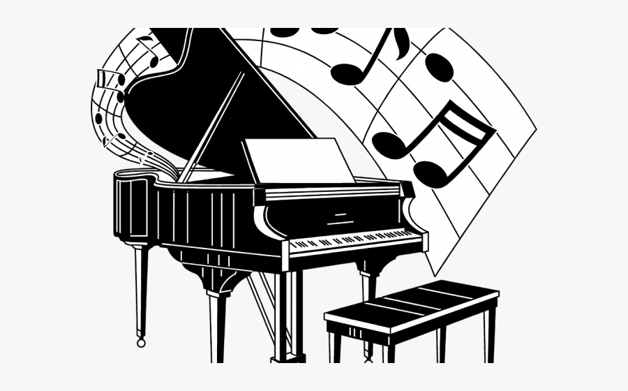 Piano And Music Notes, Transparent Clipart