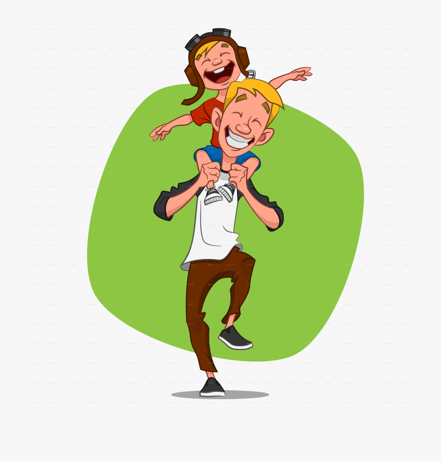 Father Son Clip Art - Dad And Son Png, Transparent Clipart