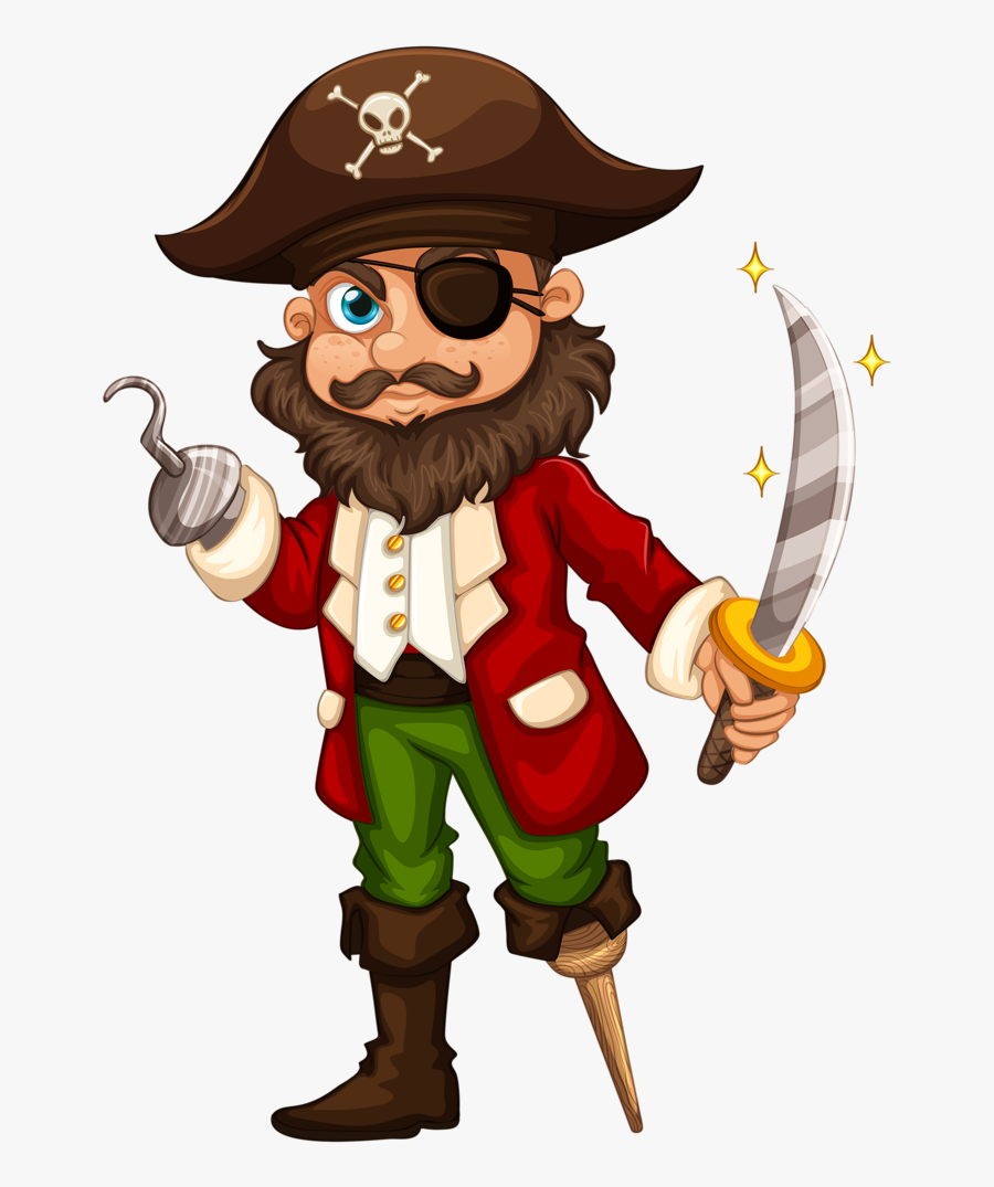Cartoon Pirate, Transparent Clipart