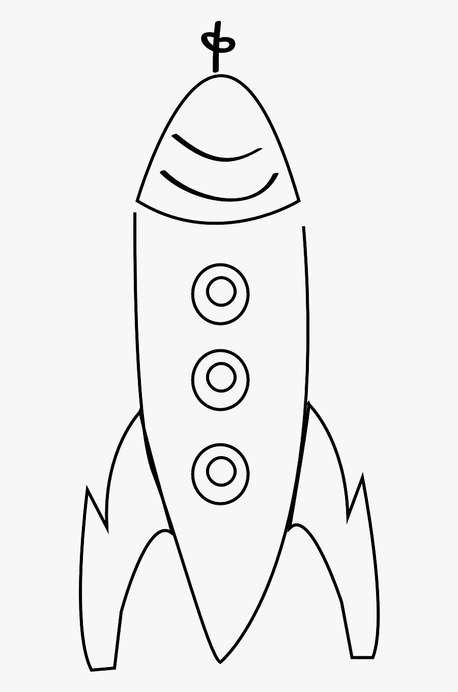 Rocket - Outline Image Of Rocket, Transparent Clipart