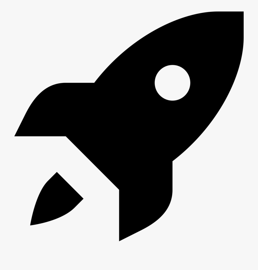 Rocket-15 - Black Cartoon Rocket, Transparent Clipart