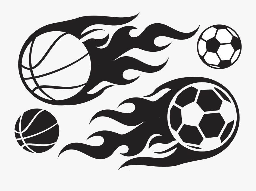 Football Basketball Clip Art - Ball With Fire Vector, Transparent Clipart