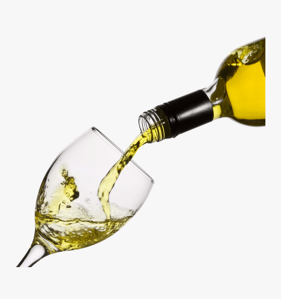 Pouring White Wine Glass Clip Arts - Wine Glass And Bottle Png, Transparent Clipart