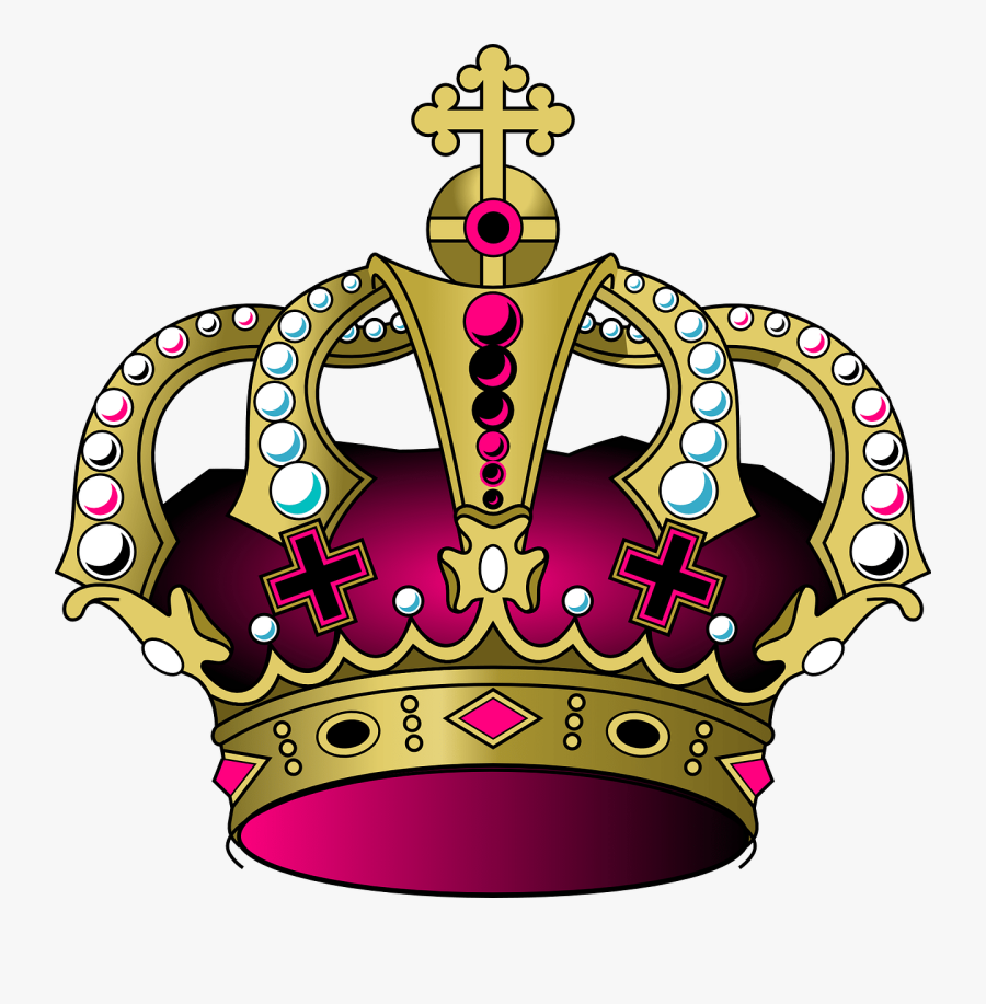 The Righteous King - Purple And Gold Crown Png, Transparent Clipart