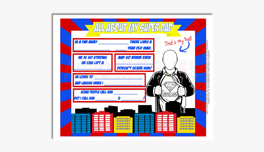 Grab Your Free All About Dad Father"s Day Printable, Transparent Clipart