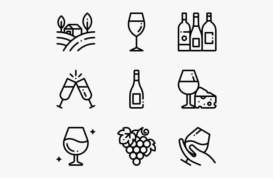 Wine Glass Vector Png - Wine Picto, Transparent Clipart