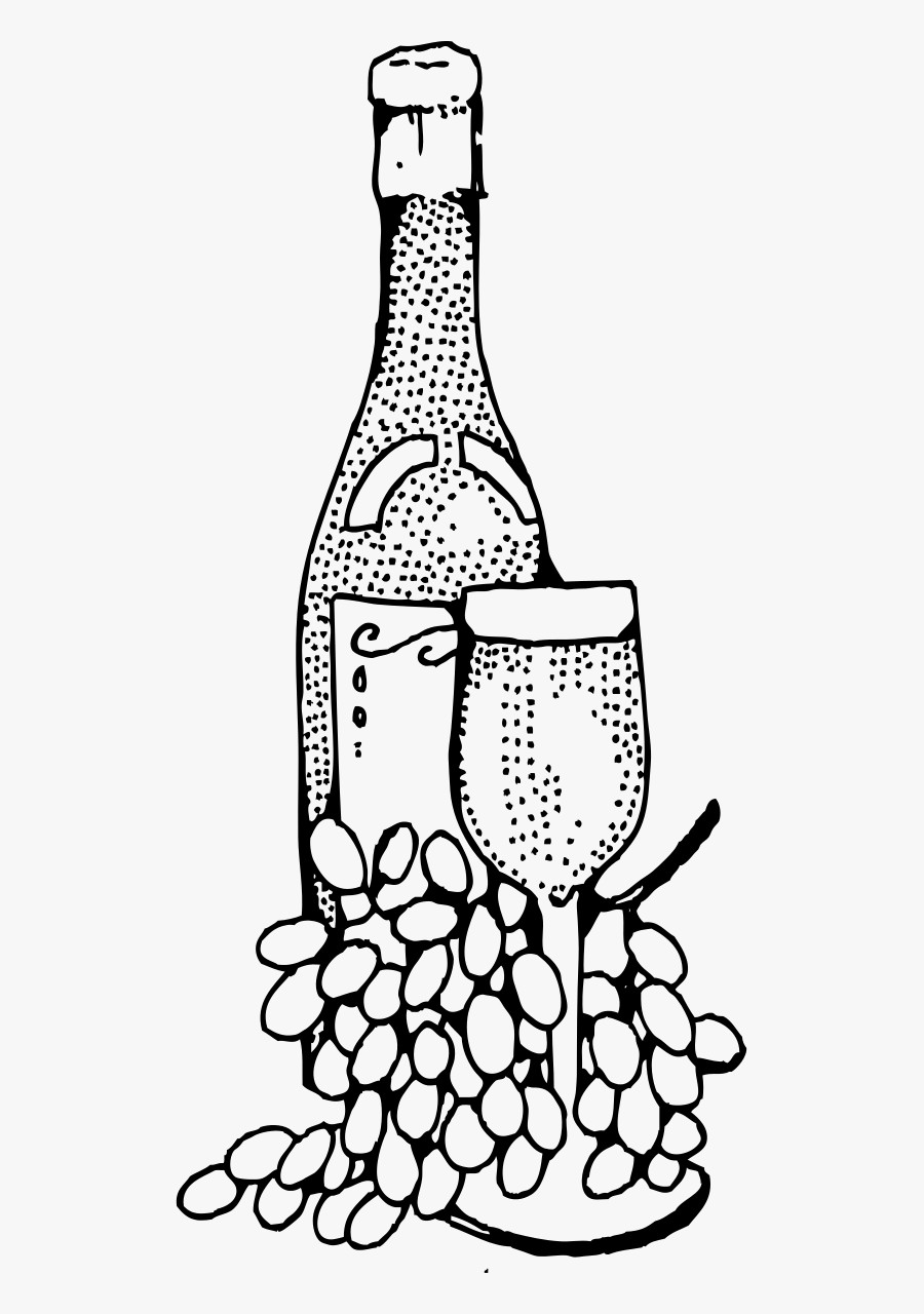 Wine Bottle And Glass - Wine Bottle Clip Art, Transparent Clipart