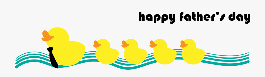 Father"s Day Design With Ducks In A Row Wearing Ties, Transparent Clipart