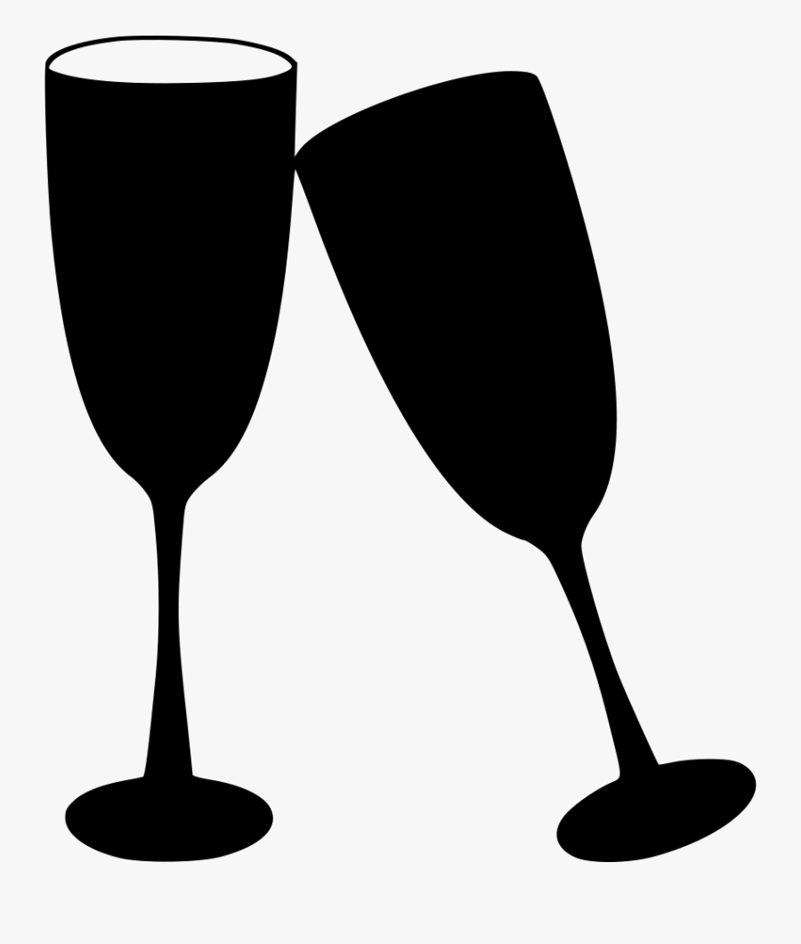 Day Celebration Glasses Champagne Svg Png Icon Free - Champage Icon Black And White Free, Transparent Clipart