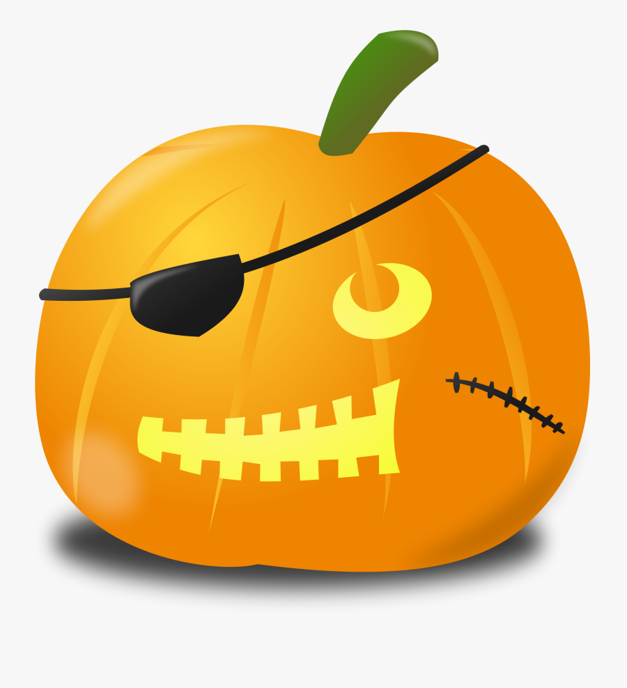 Pumpkin Pirate Clipart - Sad Jack O Lantern, Transparent Clipart
