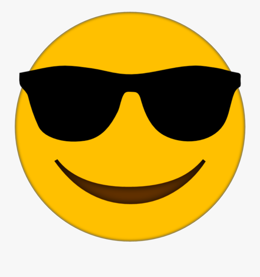 Sunglasses Emoji Transparent Background, Transparent Clipart