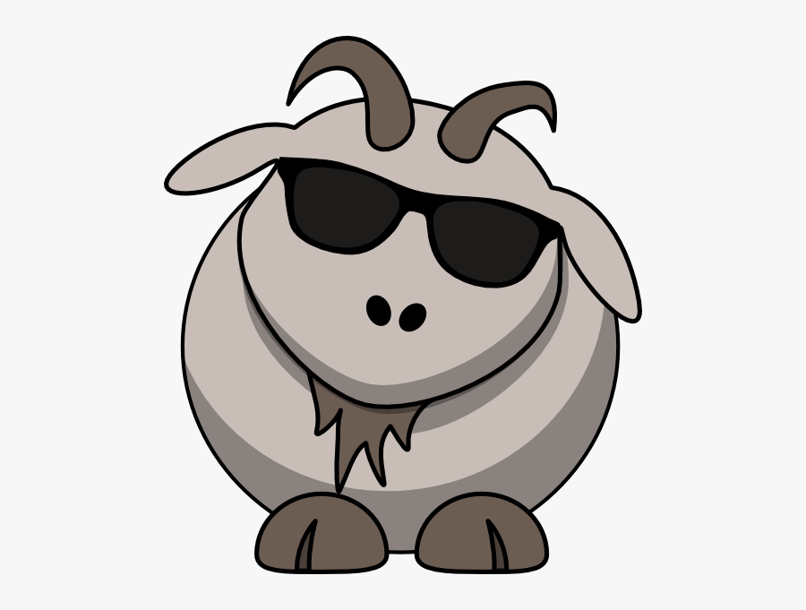 Goat With Sunglasses Clipart, Transparent Clipart