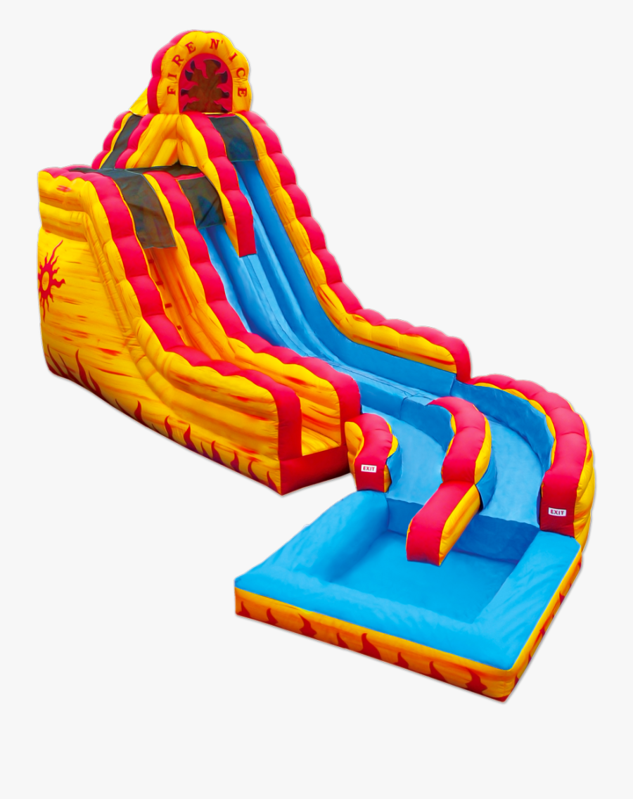 Water Slide Inflatable Slides Evanston Il Oak Park - Fire And Ice Slide, Transparent Clipart