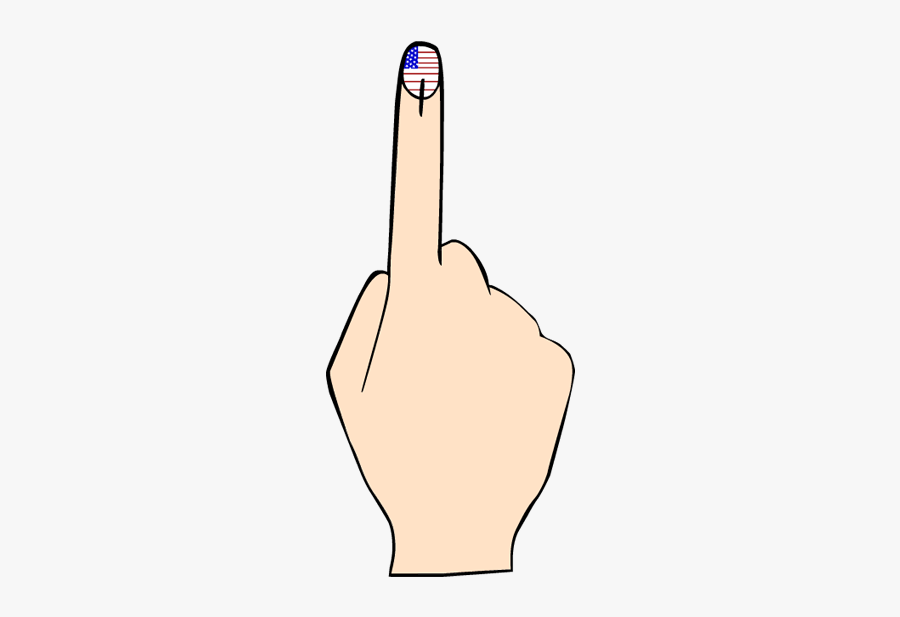 Election Eve Clipart - Election Mark On Finger Png, Transparent Clipart