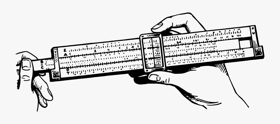 Line Art,angle,area - Slide Rule Clip Art, Transparent Clipart