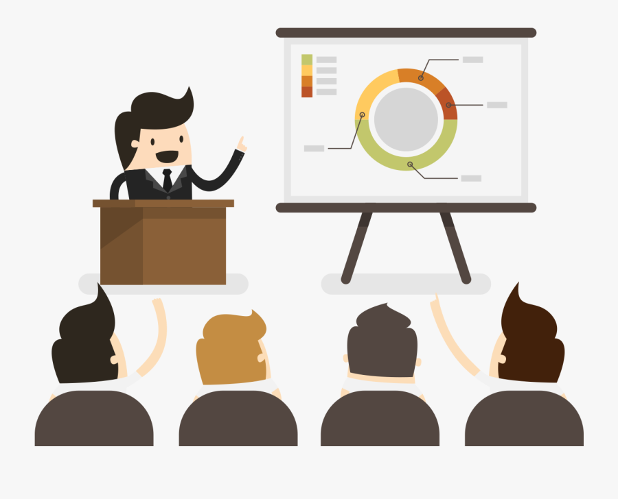 Presentation Microsoft Powerpoint Businessperson Slide - Someone Presenting A Powerpoint, Transparent Clipart