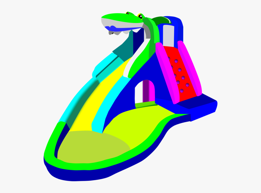 Bouncy Castle Water Slide Pool Vector Clip Art - Water Slide Clipart Png, Transparent Clipart