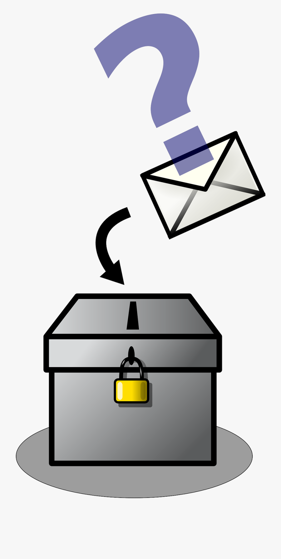 Voting Box Lock Free Picture - Que Es Voto Secreto, Transparent Clipart
