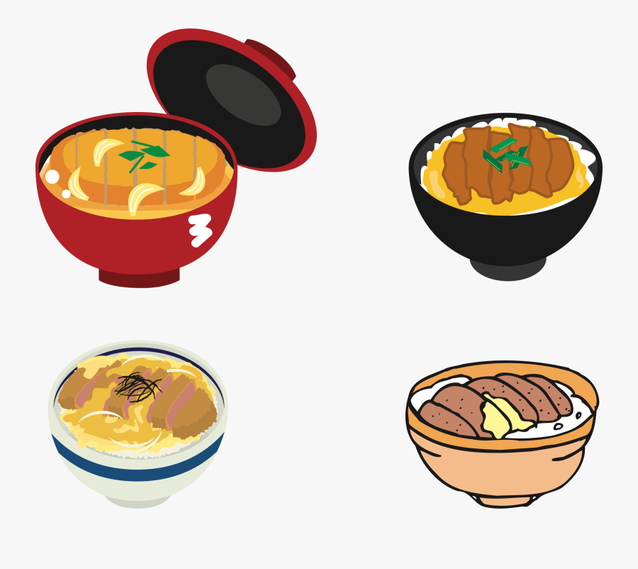 Cuisine,food,bowl - Katsudon Clipart, Transparent Clipart