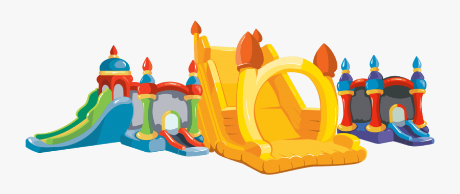 Multiple Bounce House Vector Art - Inflatable Bounce House Vector, Transparent Clipart