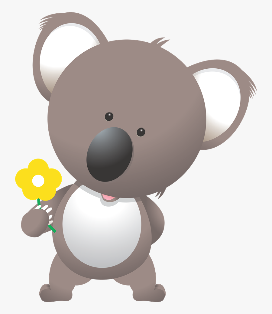 Free To Use &amp, Public Domain Koala Clip Art - Cute Animals Cartoon Png Flower, Transparent Clipart