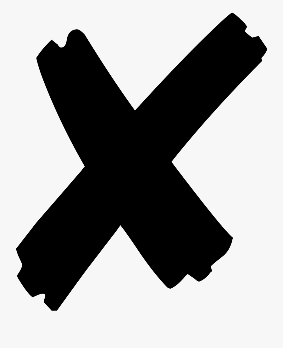Mark, Cross, Wrong, Incorrect, No, Vote, Decision, - X Transparent Background Black, Transparent Clipart