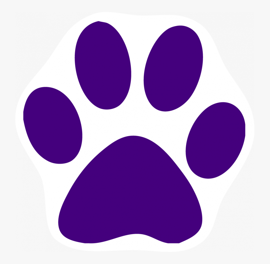 Related Pictures Blue Paw Print Clip Art Car Pictures - Cat Paw Print Purple, Transparent Clipart