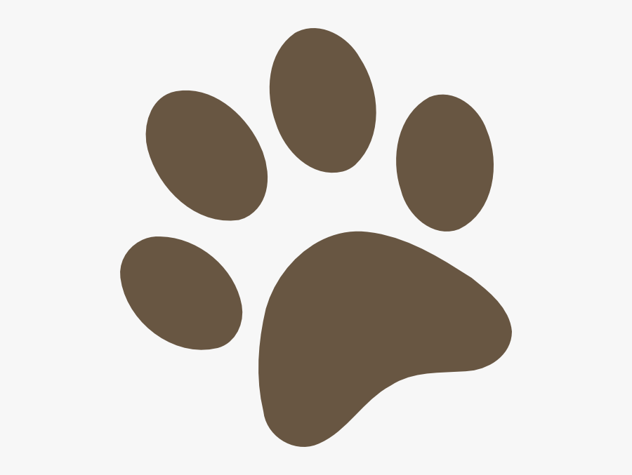 Dog Paw Prints Brown Paw Print Clip Art At Vector Clip - Brown Cat Paw Print, Transparent Clipart