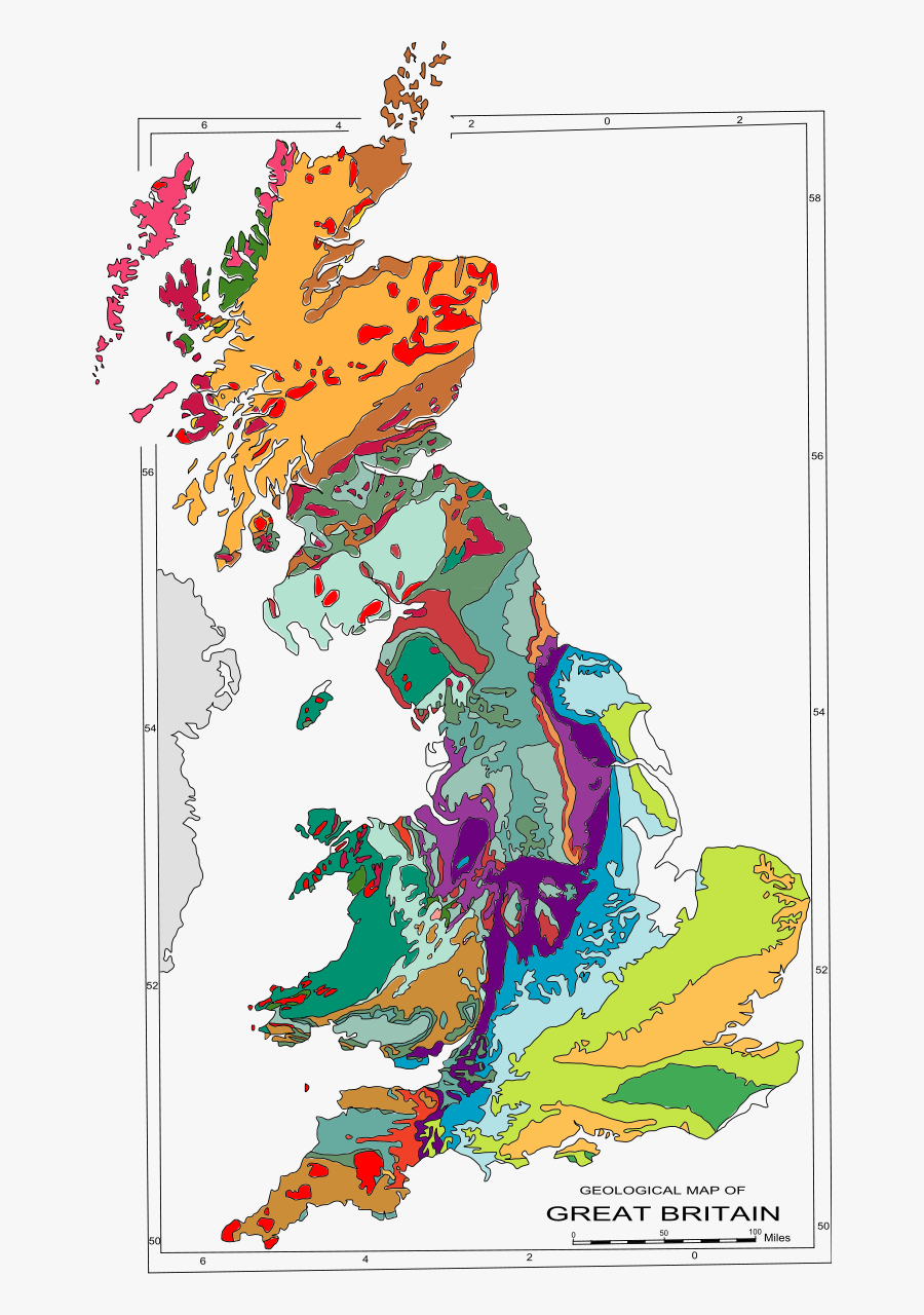 Geology Of Great Britain - Geology Map Of Uk, Transparent Clipart