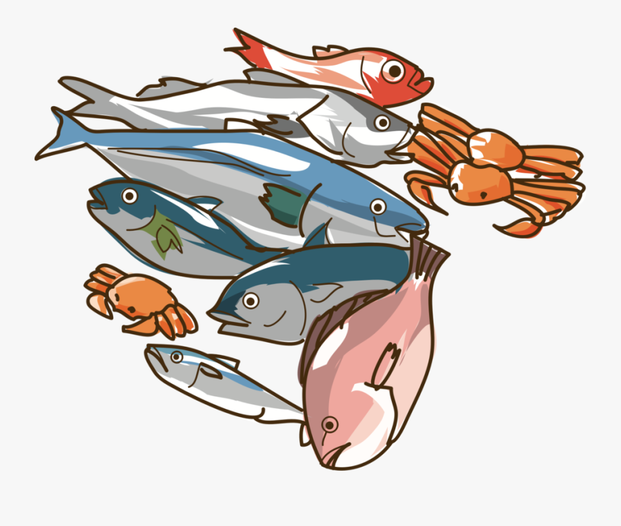 Marine Biology,seafood,artwork - Seafood And Fish Clipart, Transparent Clipart