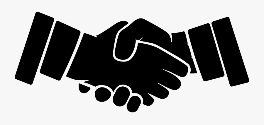 Shaking Hands Clipart - Silhouette Hand Shake Png, Transparent Clipart
