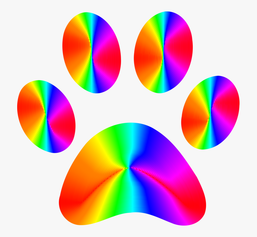 Dog Paw Foot Art Spectrum - Circle, Transparent Clipart