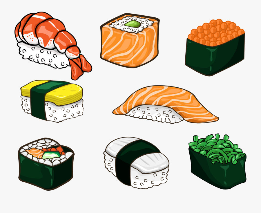 Salmon Clipart Sushi Japanese - Sushi Clipart, Transparent Clipart