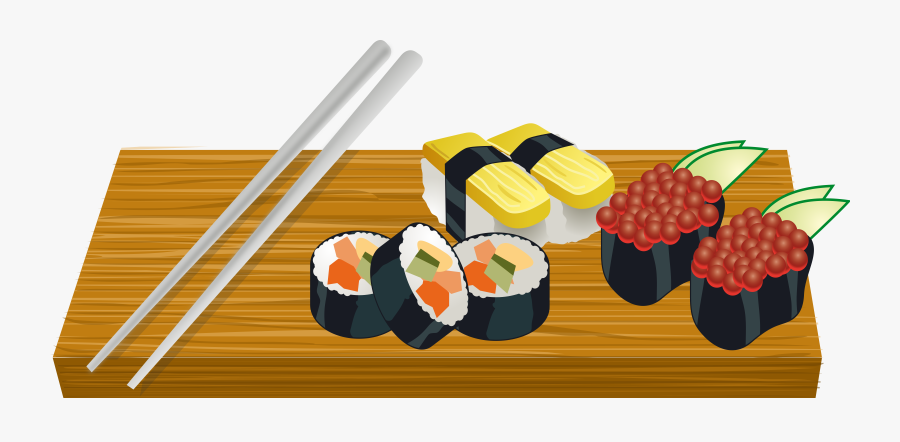 Board, Food, Food And Cooking, Fresh, Japan, Platter - Sushi Clip Art, Transparent Clipart