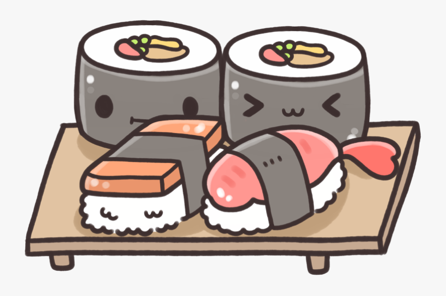 Cartoon Cute Kawaii Sushi, Transparent Clipart