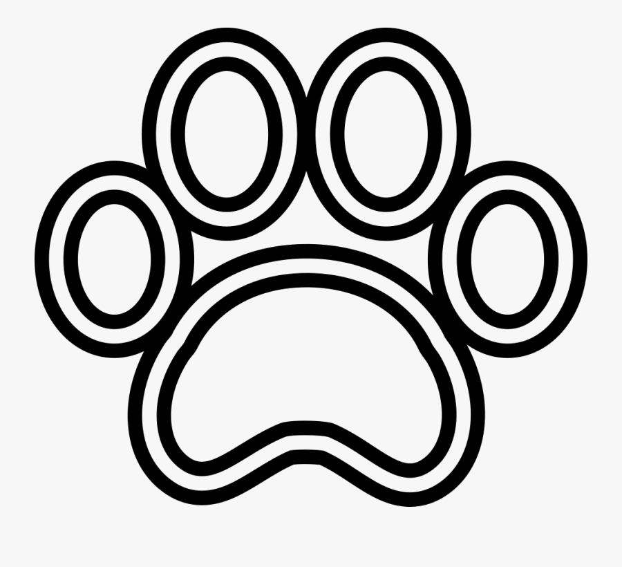 Dog Paw Print Svg Png Icon Free Download - Paw Print Outline Svg , Free