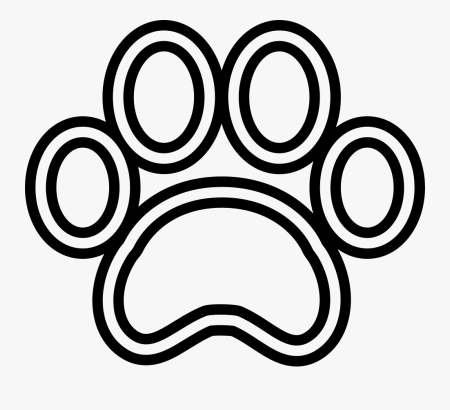 Dog Paw Print Svg Png Icon Free Download - Paw Print Outline Svg, Transparent Clipart