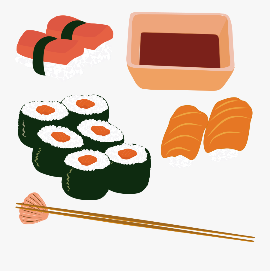 History Of Sushi Japanese Cuisine Sashimi Seafood - History Of Sushi, Transparent Clipart